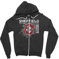 Football Is Everything - Sheffield Splatter Strike Vintage Zipper Hoodie | Artistshot