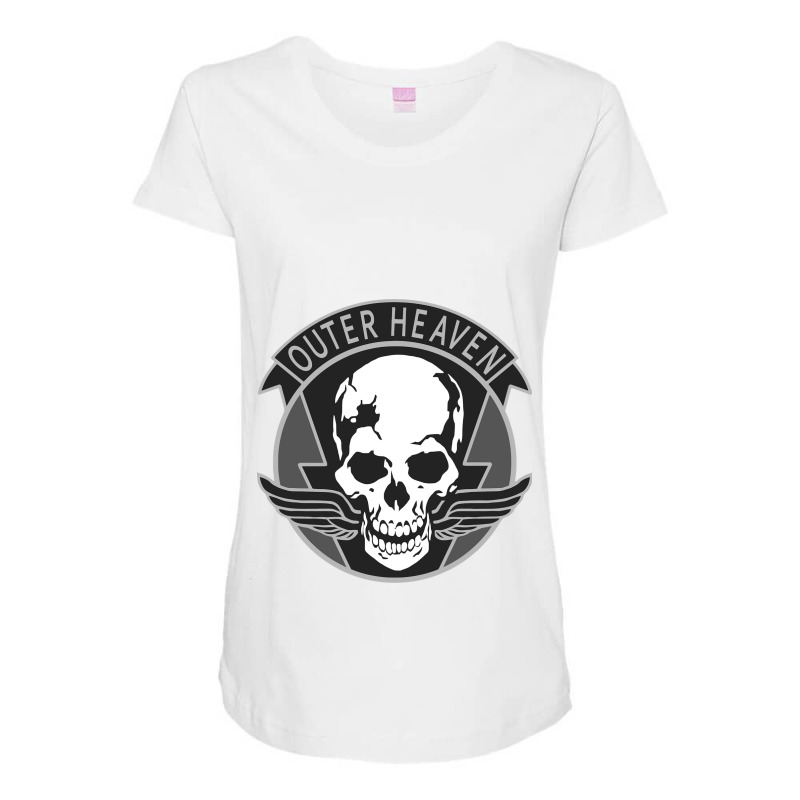 Metal Gear Solid Outer Heaven Maternity Scoop Neck T-shirt by cm-arts | Artistshot