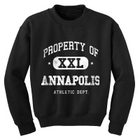 Annapolis Vintage Distressed College Property Xxl Youth Sweatshirt | Artistshot