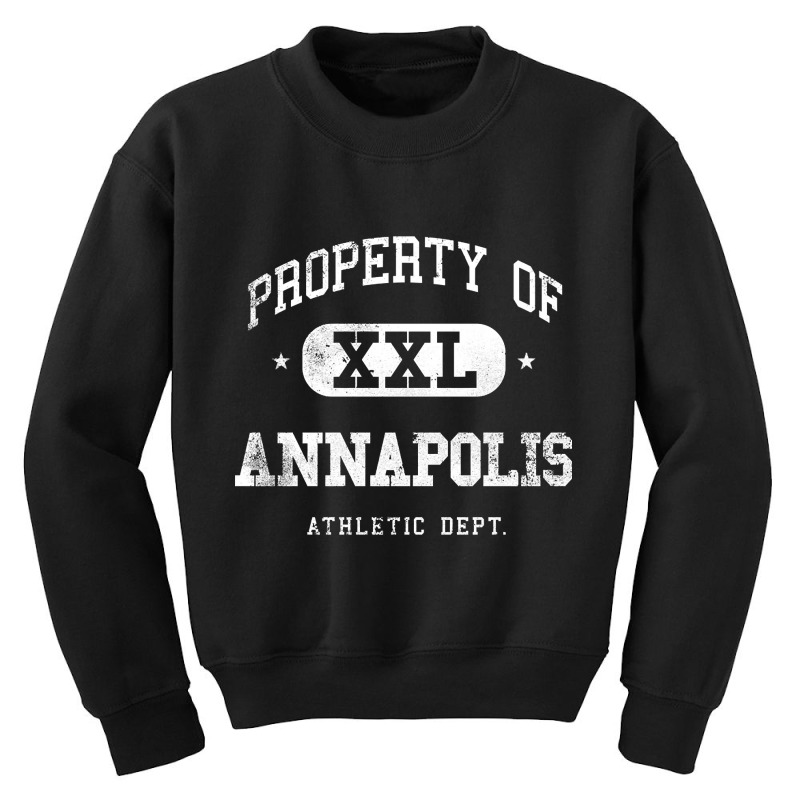 Annapolis Vintage Distressed College Property Xxl Youth Sweatshirt | Artistshot