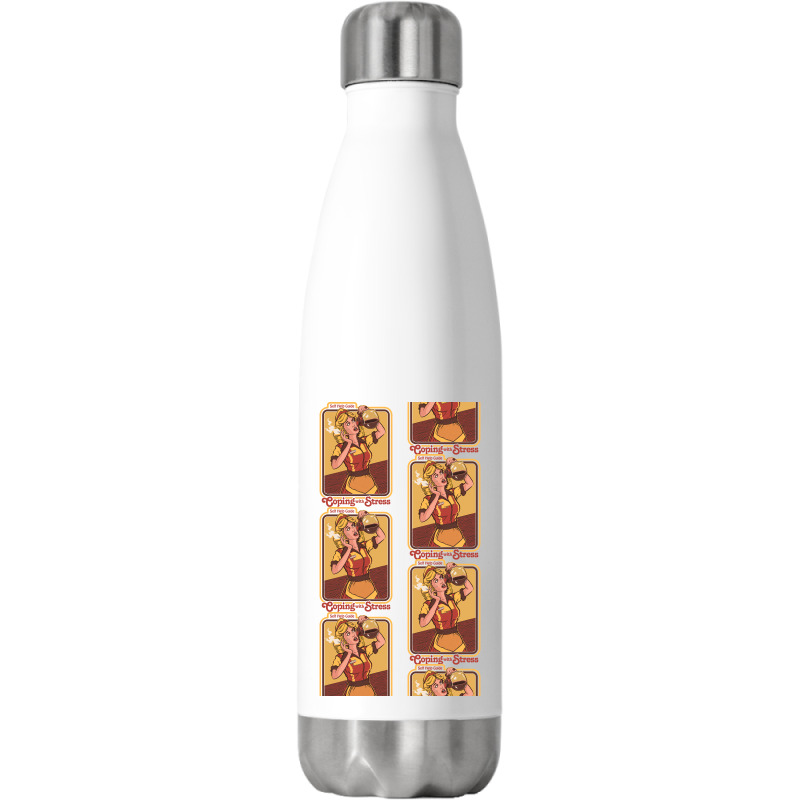 Coping With Stress Stainless Steel Water Bottle | Artistshot