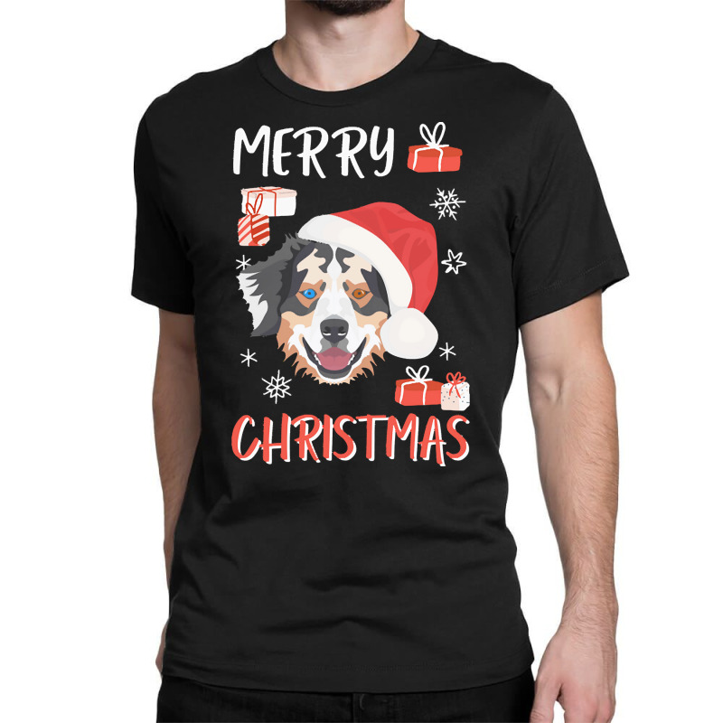 Australian Shepherd Funny Australian Shepherd Christmas Classic T-shirt by bartolettikacey | Artistshot