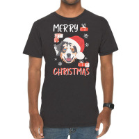 Australian Shepherd Funny Australian Shepherd Christmas Vintage T-shirt | Artistshot