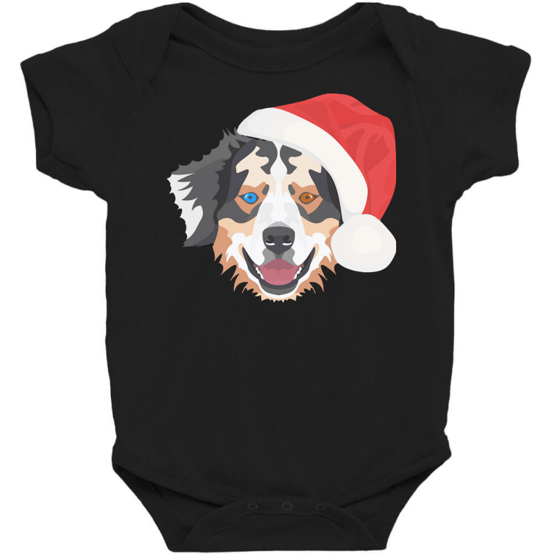 Australian Shepherd T  Shirt Australian Shepherd Xmas Baby Bodysuit by bartolettikacey | Artistshot