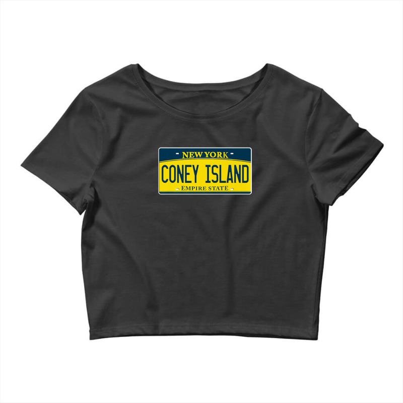 Coney Island New York Brooklyn Ny License Plate Beach Gift Crop Top by IsaiahStark | Artistshot