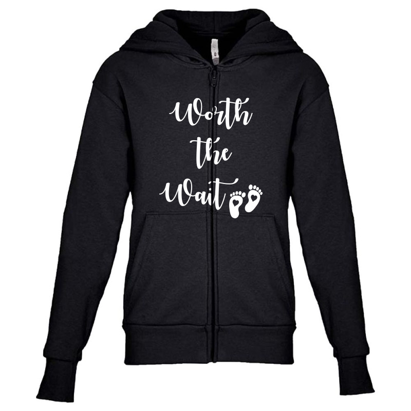 Worth The Wait Youth Zipper Hoodie by honeysuckle | Artistshot