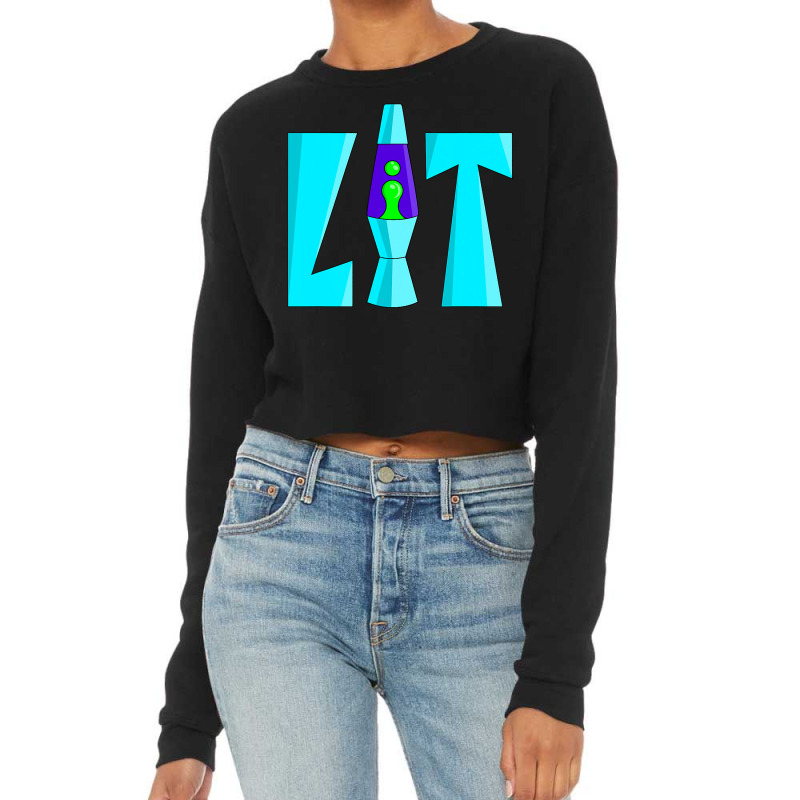 Lit Lava Lamp Drippy Retro 80's 90's Graffiti Cropped Sweater by new121 | Artistshot