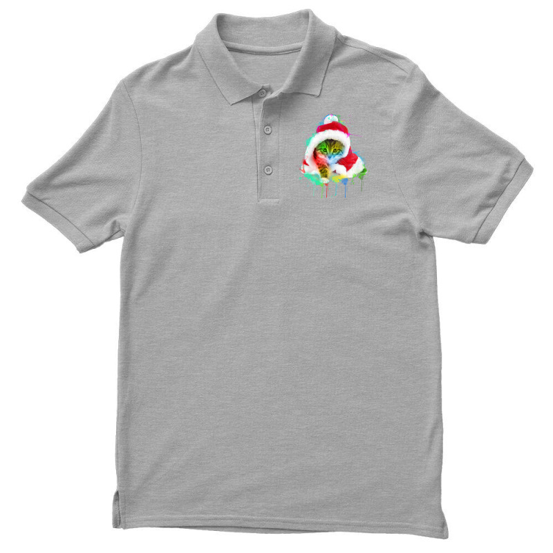 Merry Christmas Cat Men's Polo Shirt | Artistshot