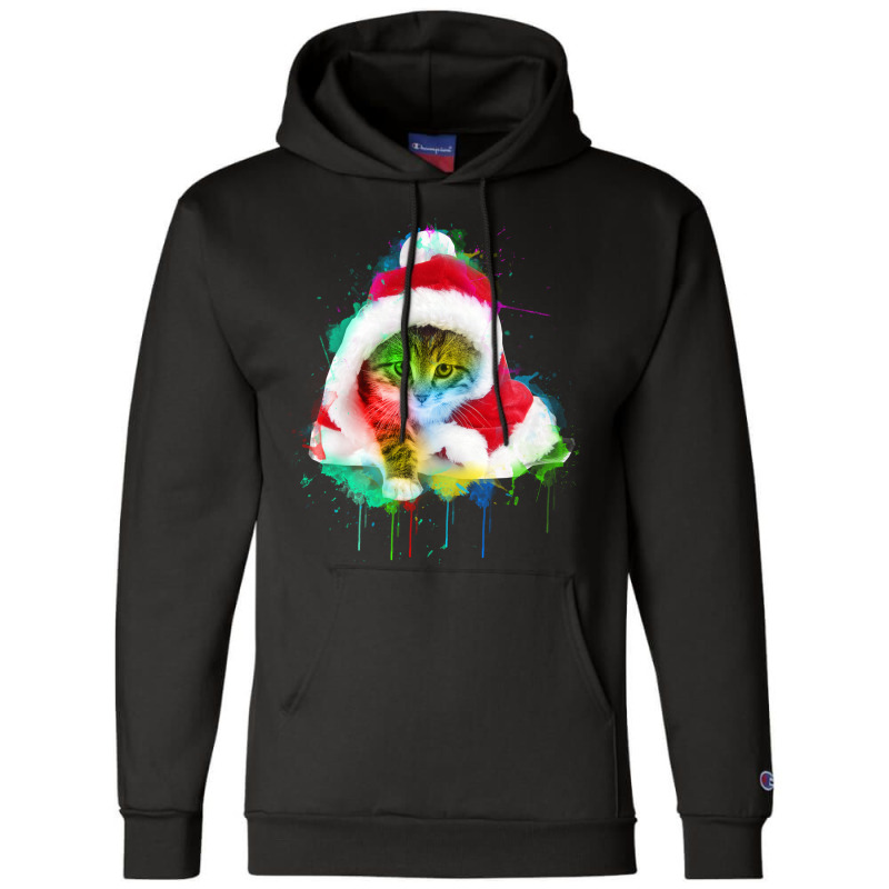 Merry Christmas Cat Champion Hoodie | Artistshot