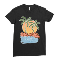 Isla Vida Island Life Sunshine With Palm Trees Classic Ladies Fitted T-shirt | Artistshot