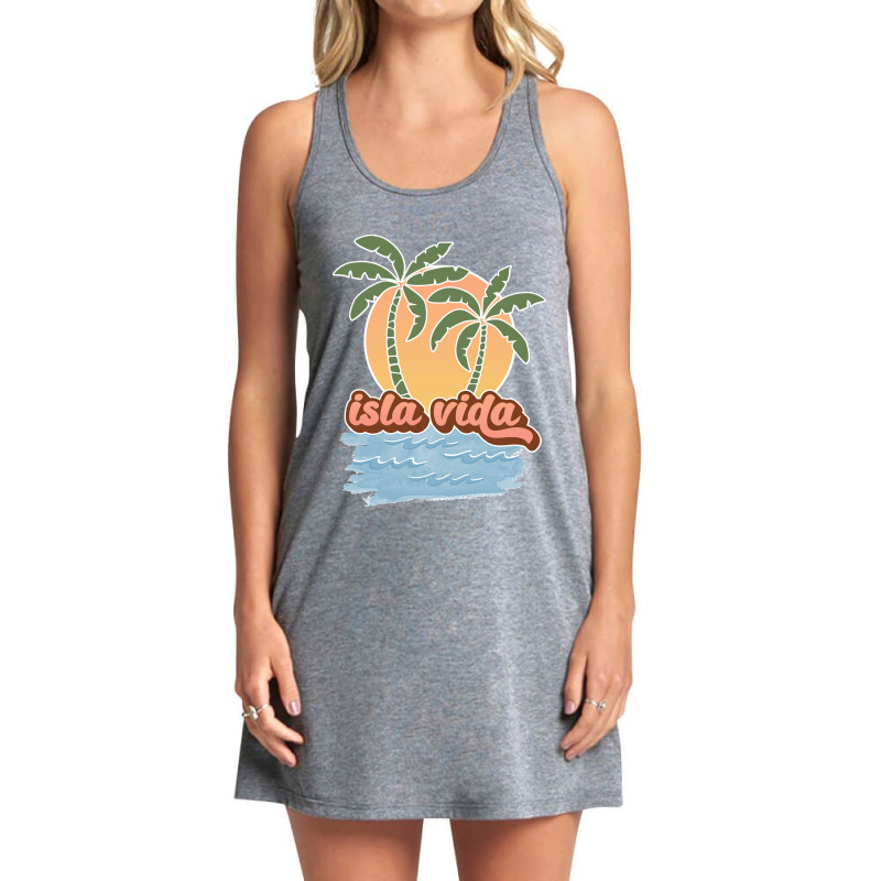 Isla Vida Island Life Sunshine With Palm Trees Classic Tank Dress by cm-arts | Artistshot