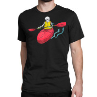 Skeleton Canoeing Halloween Kayaking Boating T Shirt Classic T-shirt | Artistshot