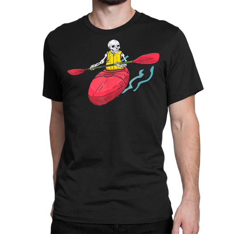 Skeleton Canoeing Halloween Kayaking Boating T Shirt Classic T-shirt | Artistshot