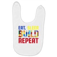 Eat Sleep Build Repeat Building Funny Builders Baby Bibs | Artistshot