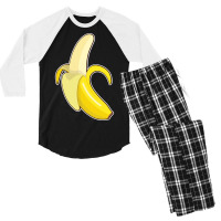 Banana Lazy Diy Halloween Costume Funny Men's 3/4 Sleeve Pajama Set | Artistshot