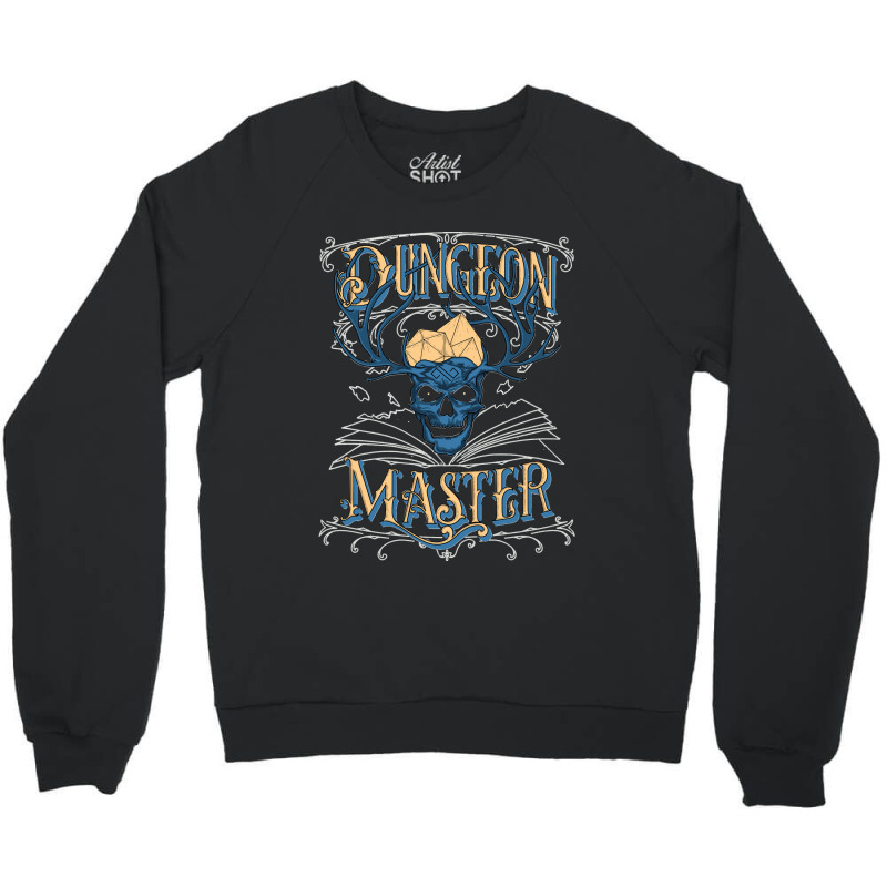 Dungeon Master  Ttrpg Dice Skull Crewneck Sweatshirt | Artistshot