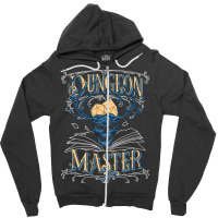 Dungeon Master  Ttrpg Dice Skull Zipper Hoodie | Artistshot