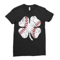 Baseball St Patricks Day Boys Men Catcher Pitcher Shamrock Ladies Fitted T-shirt | Artistshot