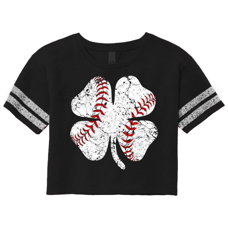 Baseball St Patricks Day Boys Men Catcher Pitcher Shamrock Scorecard Crop Tee by Tisha Brown | Artistshot