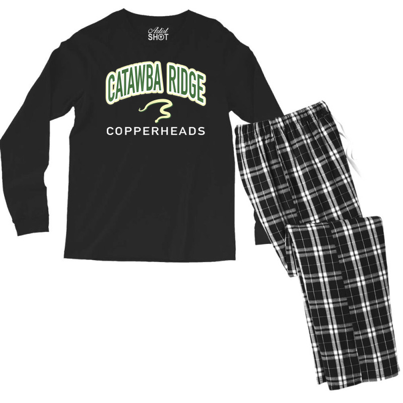 Catawba Ridge High School Copperheads Men's Long Sleeve Pajama Set | Artistshot