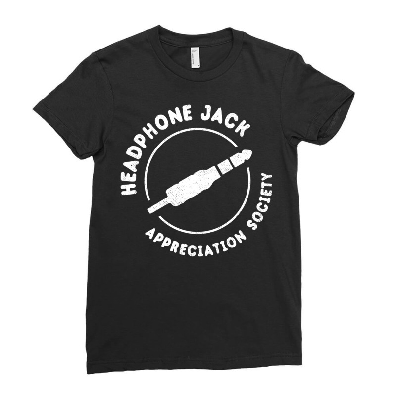 Headphone Jack Appreciation Society Ladies Fitted T-Shirt by cm-arts | Artistshot