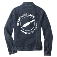 Headphone Jack Appreciation Society Ladies Denim Jacket | Artistshot