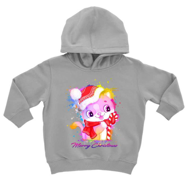 Merry Christmas Cat Toddler Hoodie | Artistshot