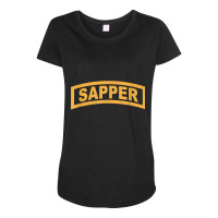 Army Sapper Tab Combat Engineer 20434 Valentine Days For Fans Maternity Scoop Neck T-shirt | Artistshot