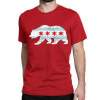 : Bear Chicago Flag City Lover Custom Vintage T-Shirt : Clothing,  Shoes & Jewelry