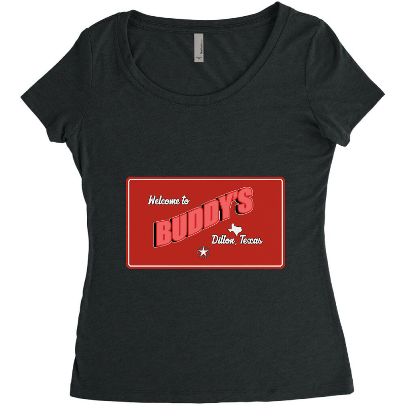 Buddy's Bar - Dillon, Texas Women's Triblend Scoop T-shirt by macklinsampson | Artistshot