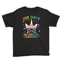 Cute Unicorn 100 Days Of Magical Learning 100th Day School Youth Tee | Artistshot