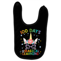 Cute Unicorn 100 Days Of Magical Learning 100th Day School Baby Bibs | Artistshot