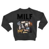 Milf Man I Love Felines Cat Vintage Toddler Sweatshirt | Artistshot