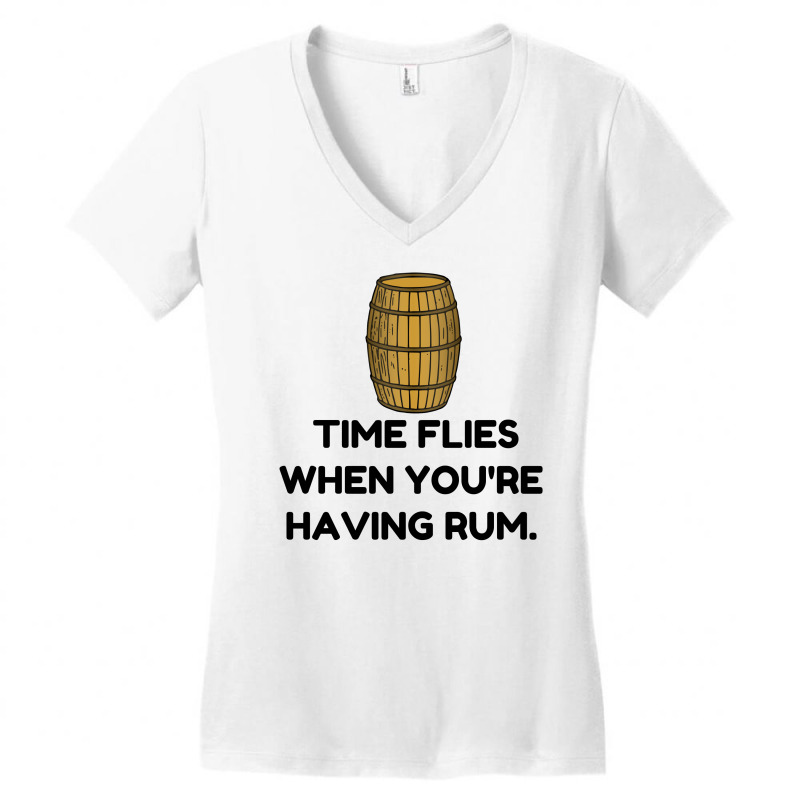 Time Flies Rum Women's V-Neck T-Shirt by Perfect Designers | Artistshot