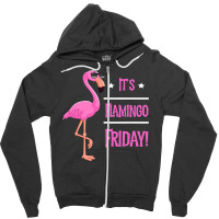 Flamingo It’s Flamingo Friday Birds Wearing Glasses Zipper Hoodie | Artistshot