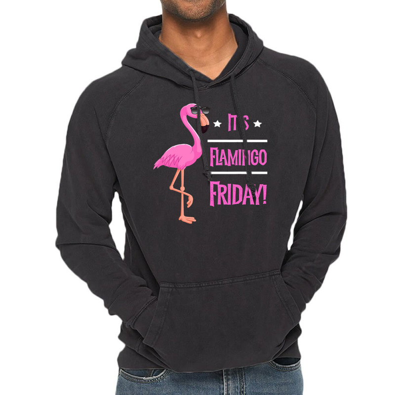 Flamingo It’s Flamingo Friday Birds Wearing Glasses Vintage Hoodie | Artistshot