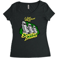 I Lost My Head On Easter Island Women's Triblend Scoop T-shirt | Artistshot