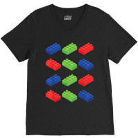 Building Blocks Bricks Master Builder Bricklayer Engineer For Fans V-neck Tee | Artistshot