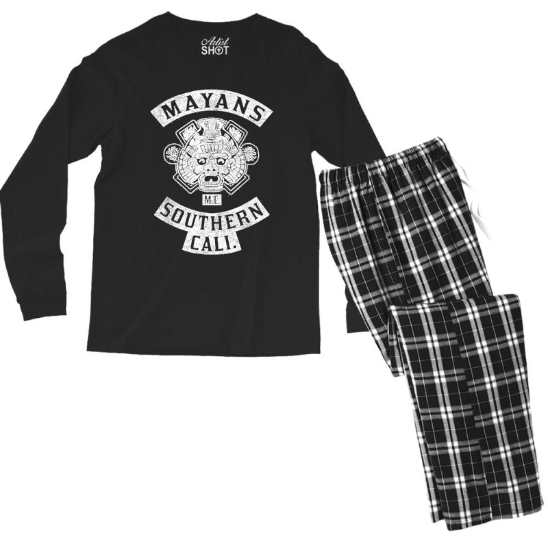 Vintage Mayans Mc Classic Men's Long Sleeve Pajama Set by AnaMercedesContreras | Artistshot