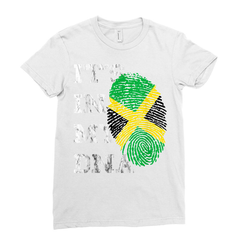 It's In My Dna Jamaica Genetic Jamaican Roots Jamaican Pride T Shirt Ladies Fitted T-Shirt by nuzhetanopo | Artistshot