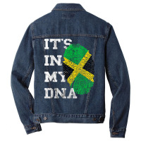 It's In My Dna Jamaica Genetic Jamaican Roots Jamaican Pride T Shirt Men Denim Jacket | Artistshot