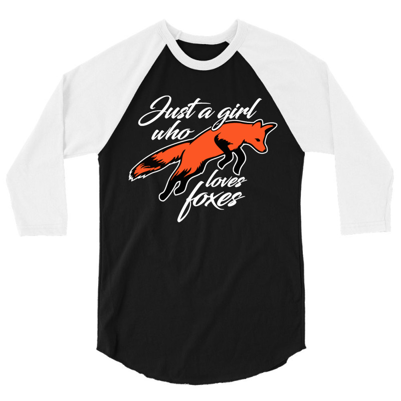 Girl Loves Foxes 3/4 Sleeve Shirt by haydar | Artistshot