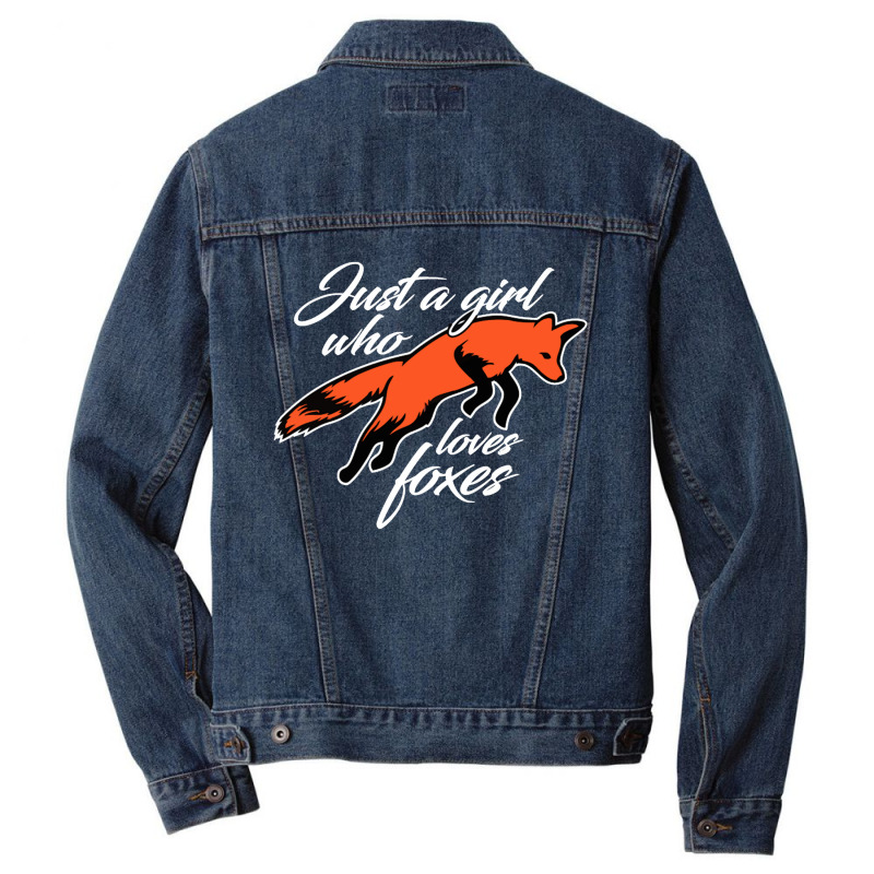 Girl Loves Foxes Men Denim Jacket by haydar | Artistshot