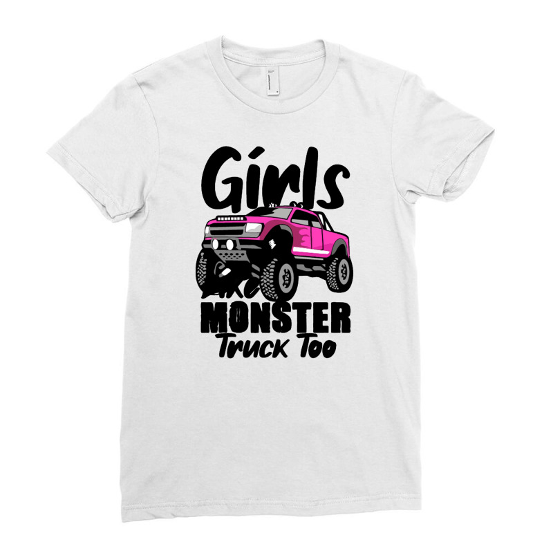 Girl Monster Trucks Ladies Fitted T-Shirt by haydar | Artistshot