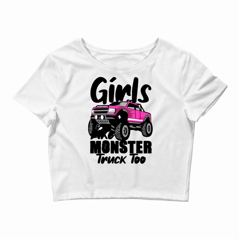 Girl Monster Trucks Crop Top by haydar | Artistshot