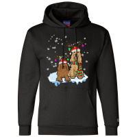 Cute Christmas Cocker Spaniel Santa Hats Reindeer Dog Owner Champion Hoodie | Artistshot