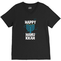 Happy Hanukkah V-neck Tee | Artistshot