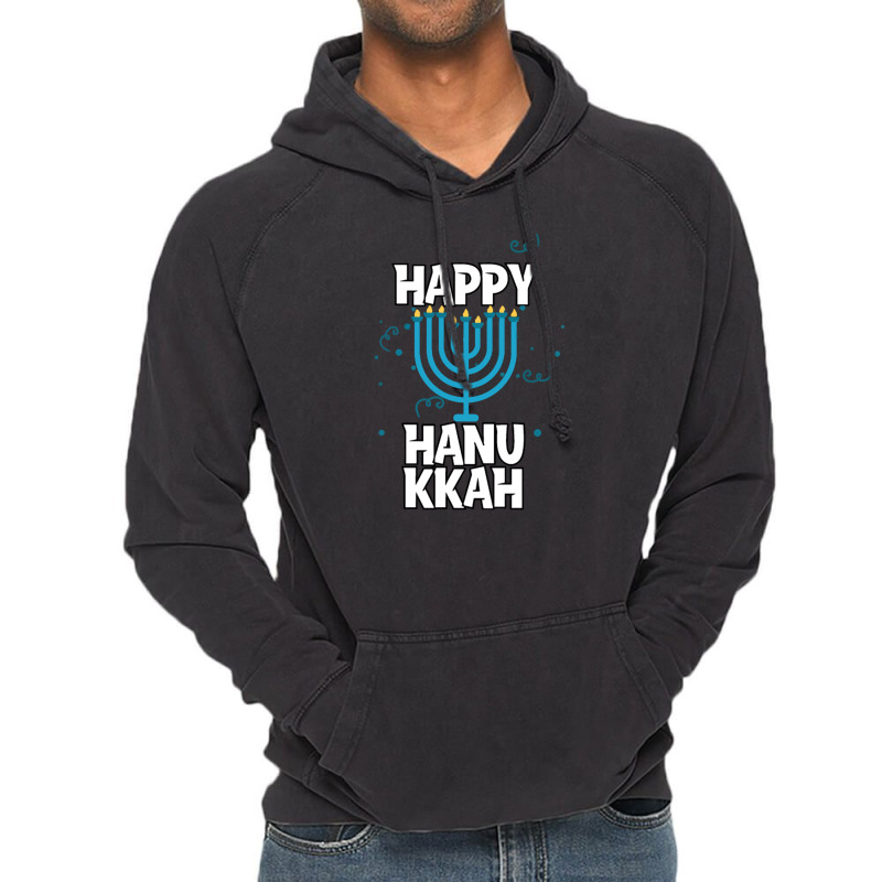 Happy Hanukkah Vintage Hoodie by haydar | Artistshot