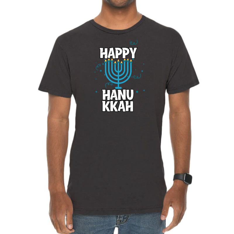 Happy Hanukkah Vintage T-Shirt by haydar | Artistshot