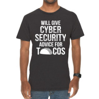 Cybersecurity It Analyst Tacos Certified Tech Security Vintage T-shirt | Artistshot